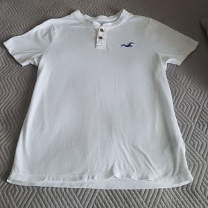 Men's White Hollister Short Sleeve Shirt XL